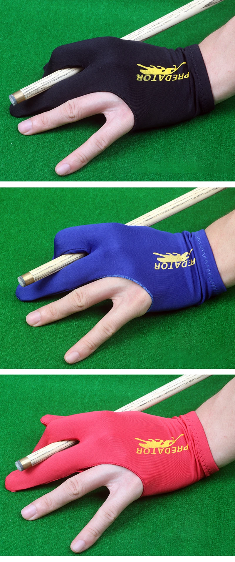 Перчатки для снукера бильярда с вышивкой без пальцев | Спорт и развлечения