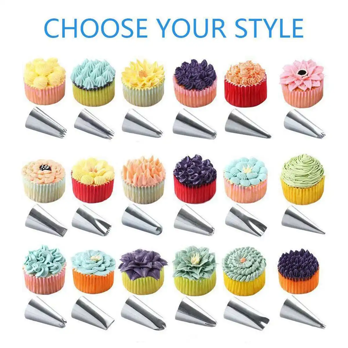 

106pcs/set 10 Inch Cake Turntable Set Cake Decorating Kit Pastry Tube Fondant Tool Kitchen Dessert Baking Pastry Supplies