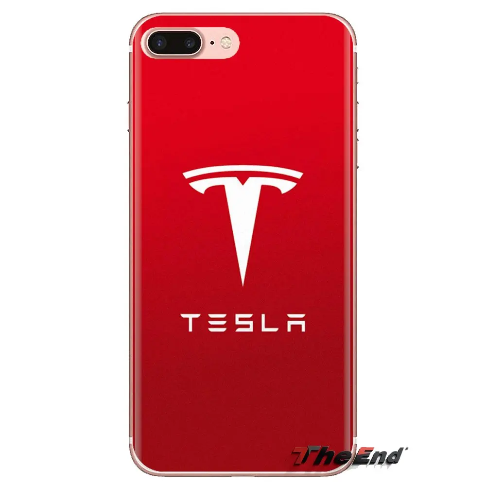 For Huawei Mate Honor 4C 5C 5X 6X 7 7A 7C 8 9 10 8C 8X 20 Lite Pro Transparent Soft Shell Covers luxury car Tesla Logo |
