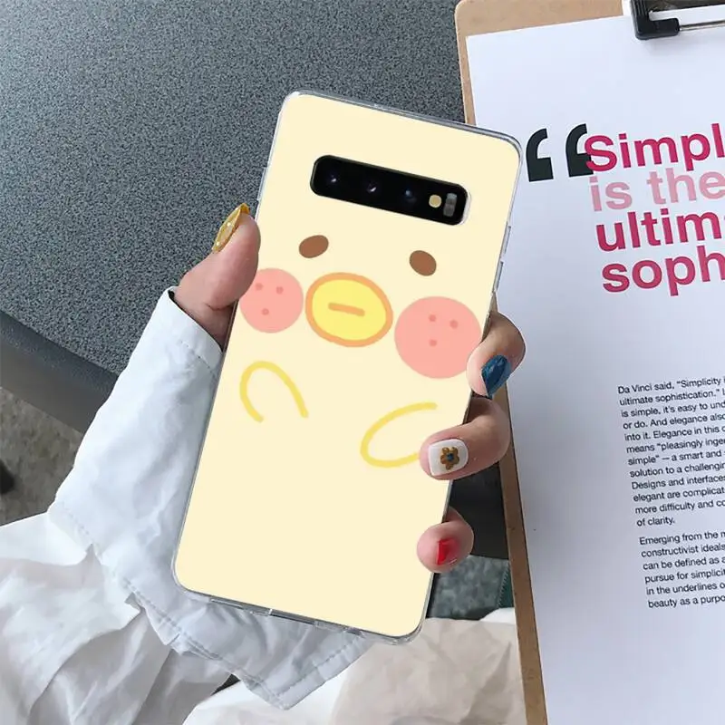 

YNDFCNB Big face cartoon Phone Case for Samsung S10 S10e S8 S9 Plus S7 Edge Note10 9 8 Soft Transparent TPU cove
