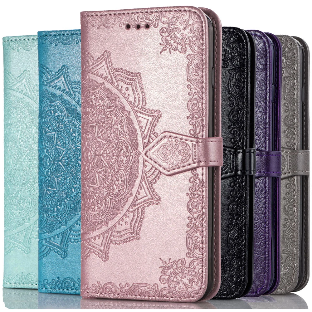 3d flower leather case for oneplus 6 6t 7 7t 8 pro t 8pro flip wallet phone bag stand back cover fundas for oneplus8 one plus 7 free global shipping