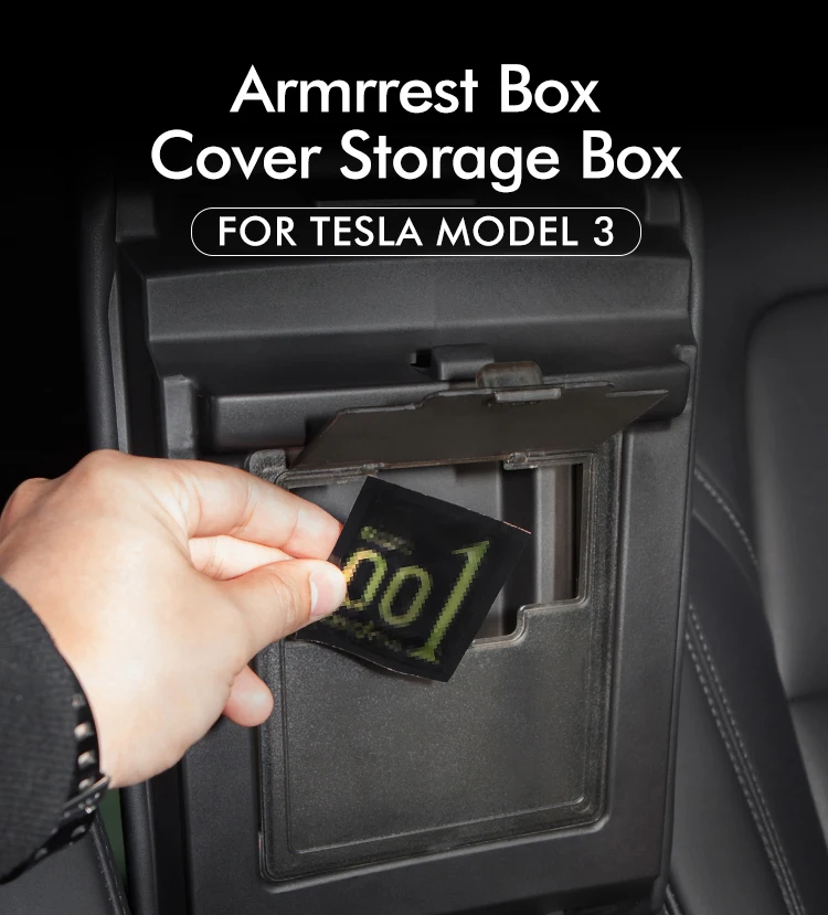 

Новая модель автомобильных аксессуаров Model3 для Tesla Model Y 3 2021, автомобильный подлокотник, органайзер для хранения, контейнер, скрытый держате...