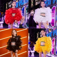 kids competitions tops pants hip hop clothing jazz dance wear costumes suit girls cool stage wear ballroom dancing outfits