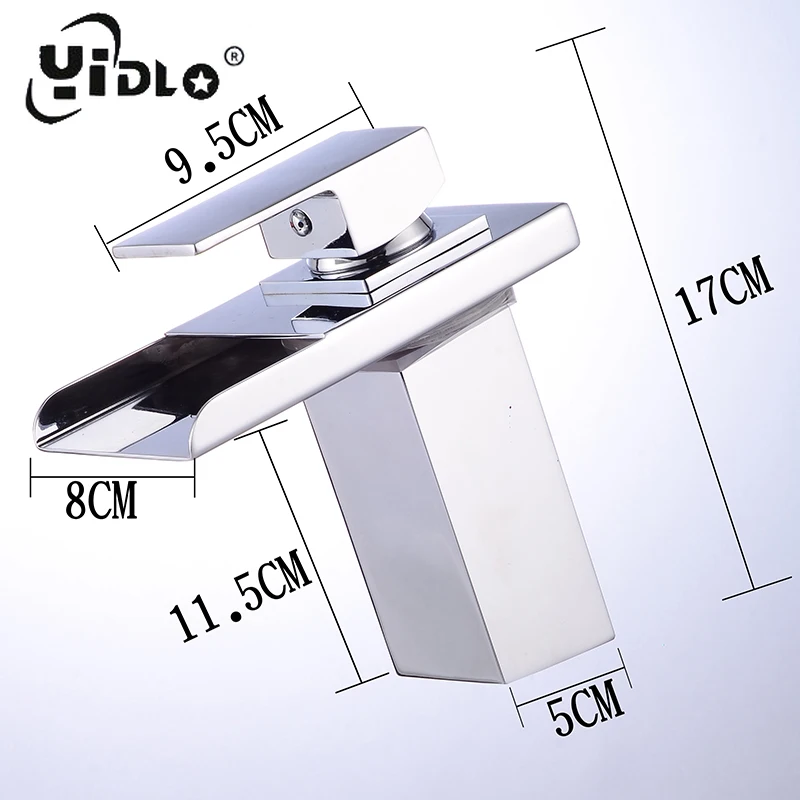 Модный светодиодный кран для раковины Watefall краны цвета меняющиеся с