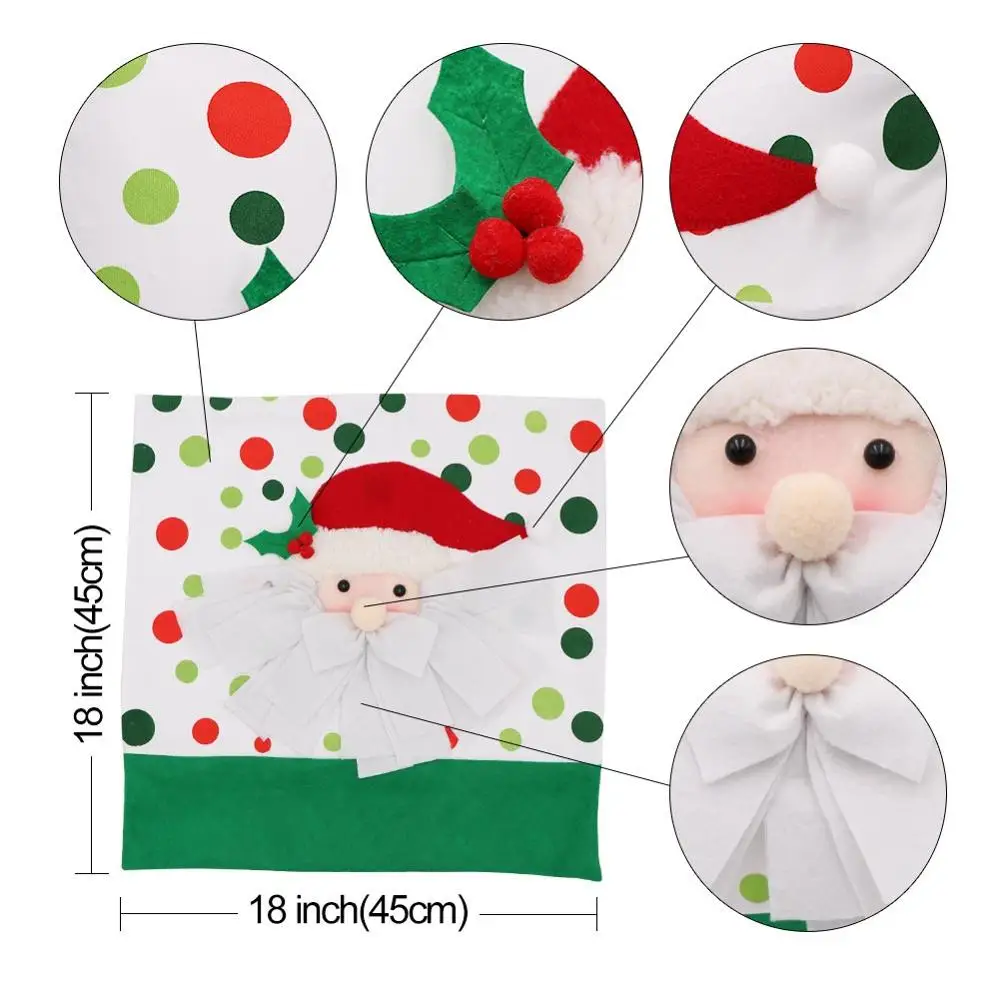 Santa Clause OurWarm рождественские украшения для дома белый медведь мягкая плюшевая подушка чехол размером 45*45 см с одной стороны из искусственного меха накидки на подушки, год Подарки - Цвет: Santa Clause