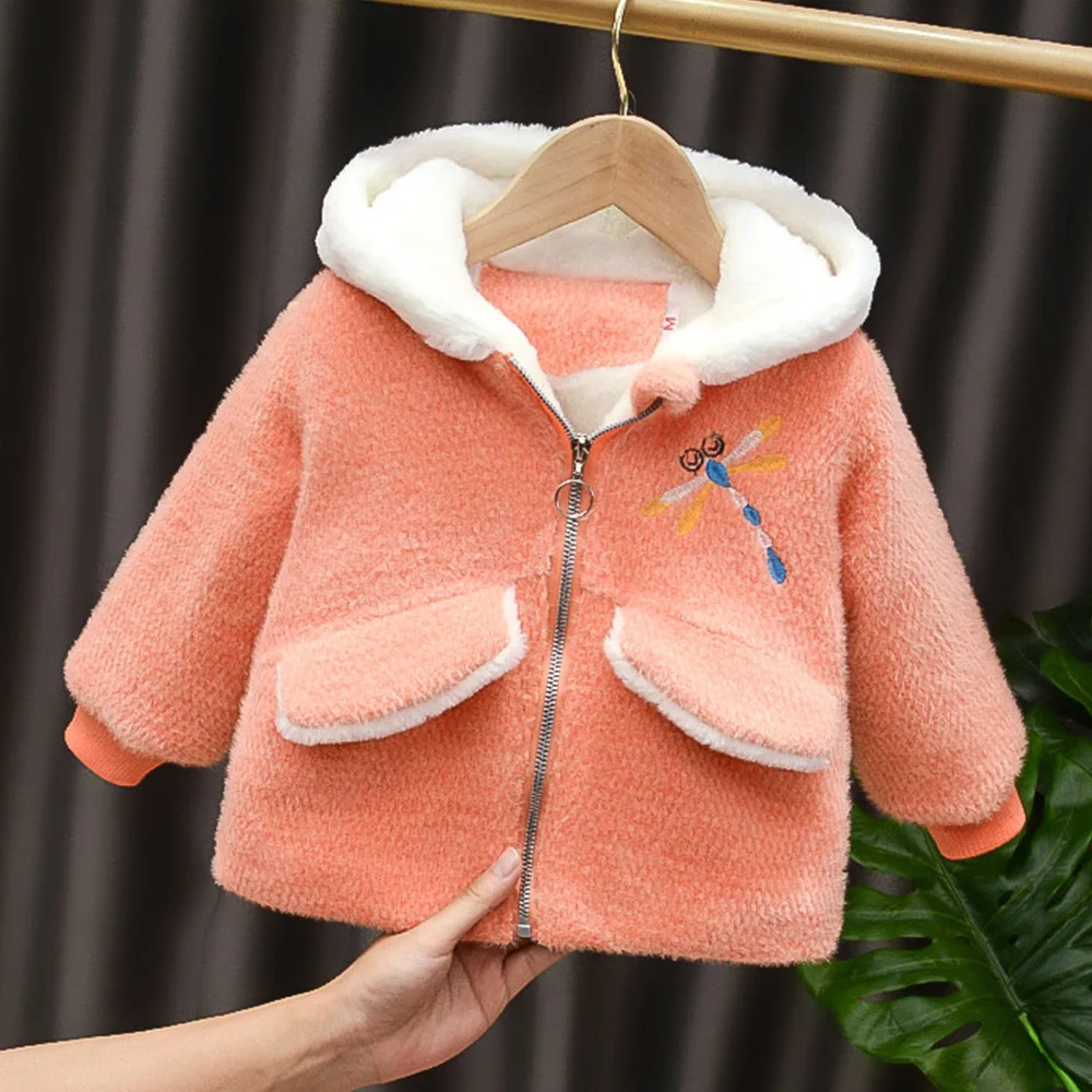 

Girls Coats Winter 2020 Plus Velvet Thicken Warm Hooded Children Clothing Cartoon Snow Wear Kids Parka Toddler Outerwear Jackets