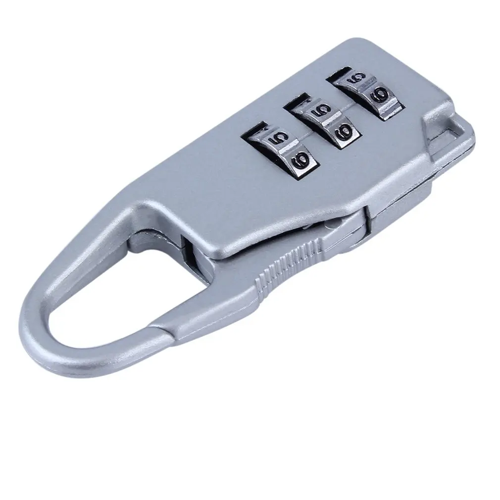 

Security 3 Combination Travel Zinc Alloy Suitcase Luggage Bag Jewelry Boxes Tool Chests Code Lock Zipper Padlock Keyed Padlock