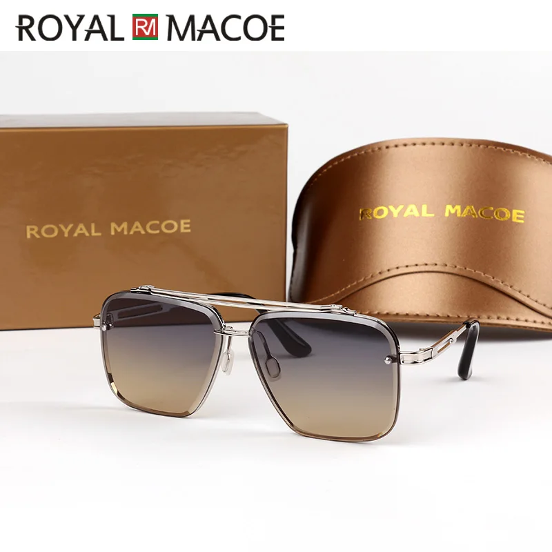 Солнечные очки без оправы ROYAL MACOE женские квадратные модные роскошные брендовые