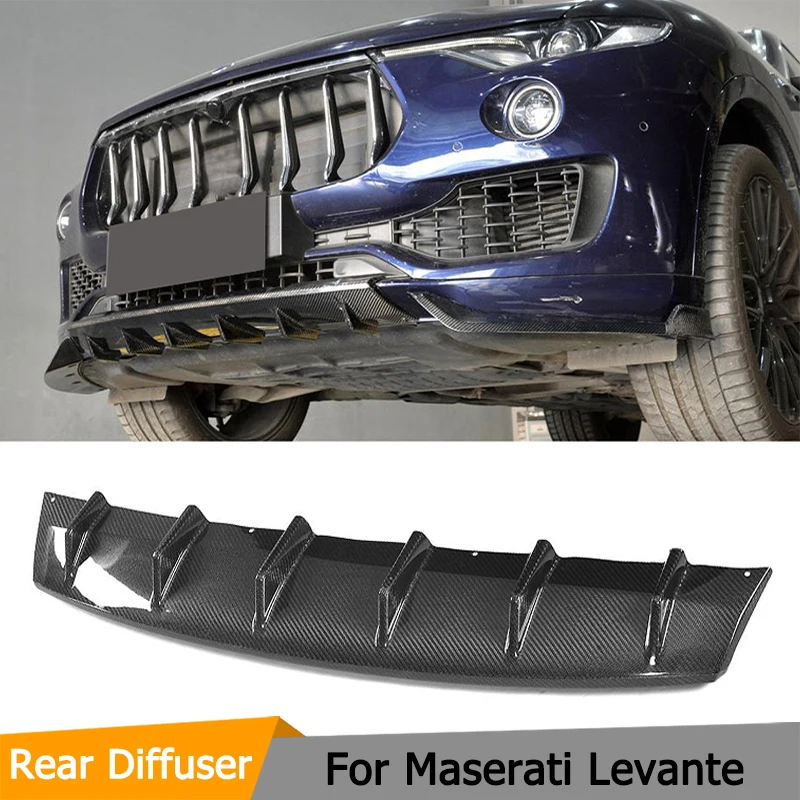 Углепластиковое и стекловолоконное переднее бамперное вложение для гоночного автомобиля Maserati Levante 4-дверный 2016 2017 с антикрылом.
