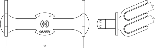 Происхождение OWT SKII Вейкборд Башня &quotлетучая мышь&quot Подставка для лыж водные