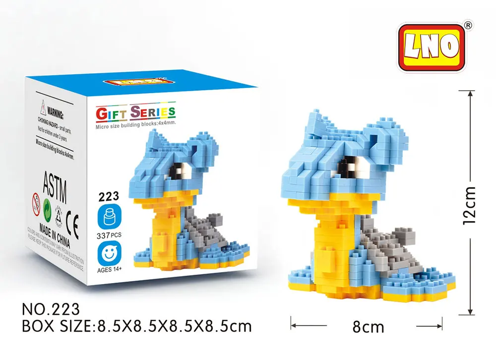 223 with box LNO строительные блоки, игрушки, аниме покебол, фигурки Пикачу, мини-блоки для детей и взрослых, строительные блоки, мини-карманные игрушки монстра для детей - Цвет: 223 with box