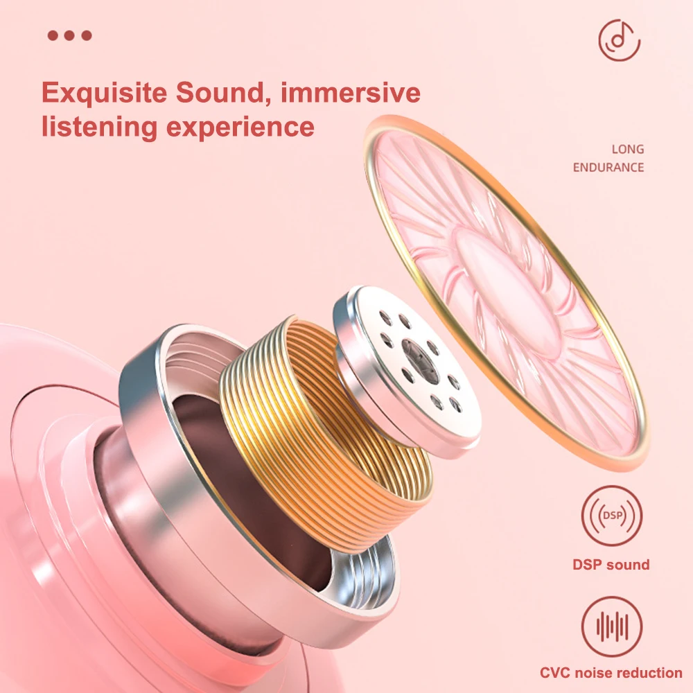 docooler Mini TWS Earbuds BT5.0 True Wireless Headphones Waterproof Sports Headset with Mic LED Display USB Output Power Bank |