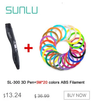 SUNLU 3d Ручка лучший sl-300 3D ручки ABS и PLA нити diy Рисунок пером с ЖК-дисплеем по индивидуальным заказам с 5V 2A адаптер