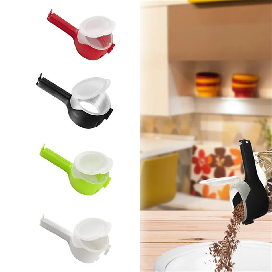 1pcs Seal Pour Food Storage Bag Clip Food Sealing Clip Effect Clamp With Large Discharge Nozzle For Storage Food Kitchen Tools