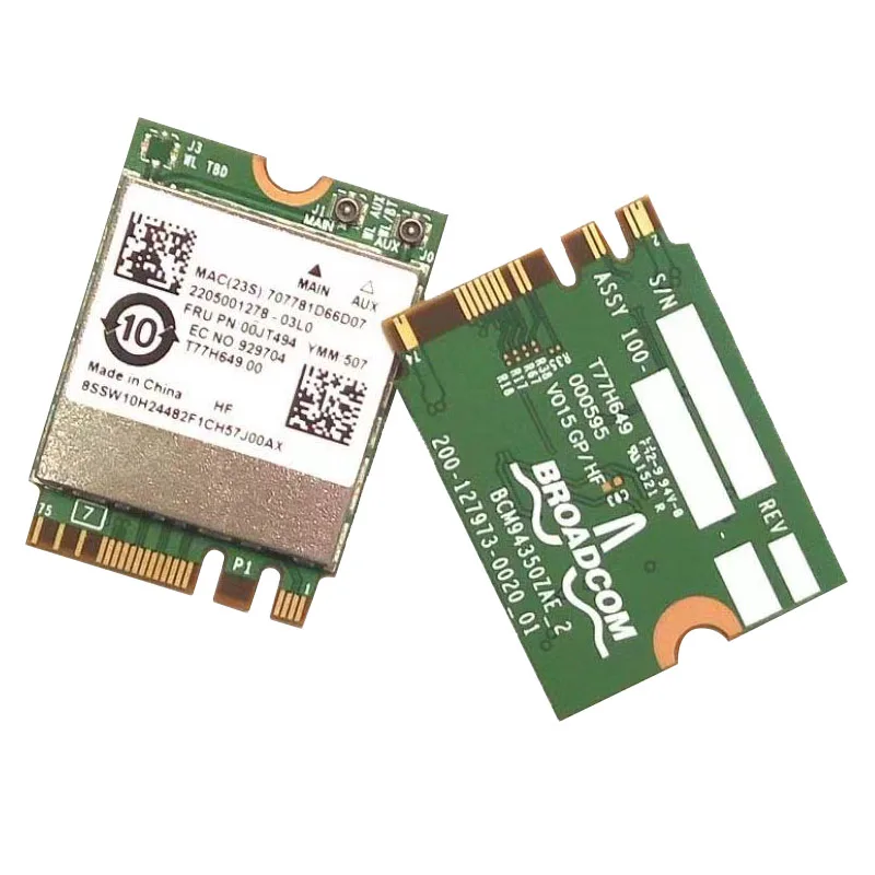 Wireless Wifi Card BCM94350ZAE 802.11ac Dual Band BT4.1 867Mbps BCM94350 M.2 NGFF for Lenovo YOGA 500 700 900 710 B41 E31 E41 | Компьютеры