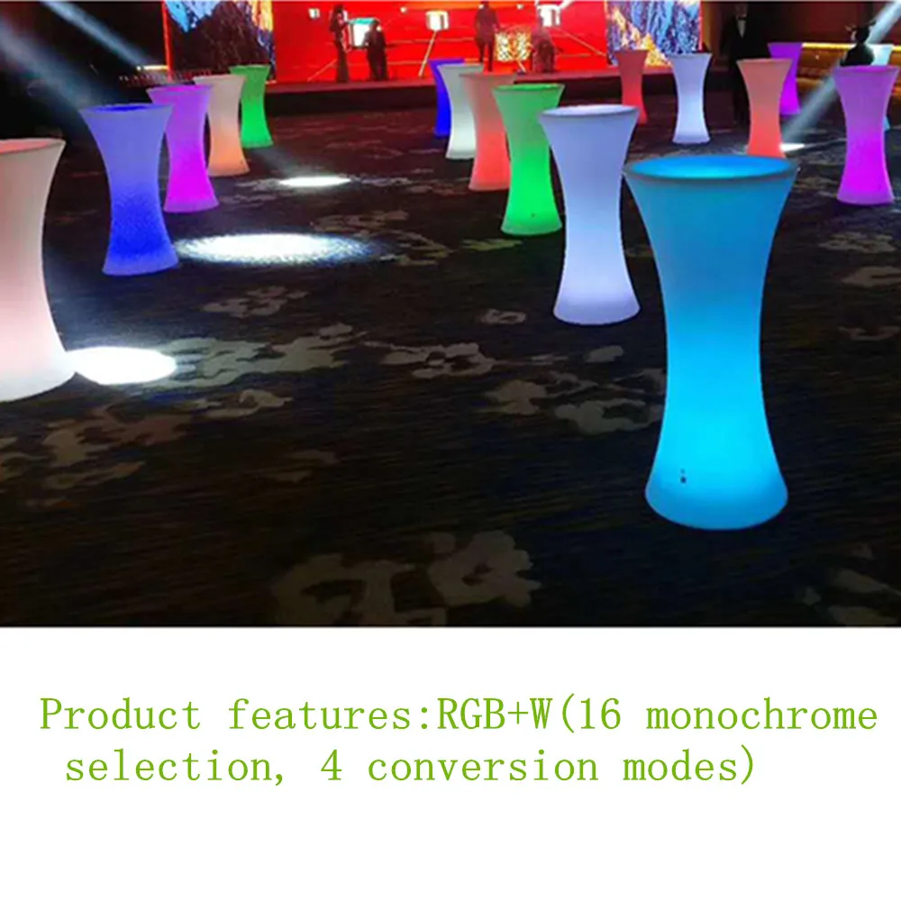 

(L60*W60*H110cm) Rechargeable LED cocktail table growing Commercial Furniture Event Party decorations supplies