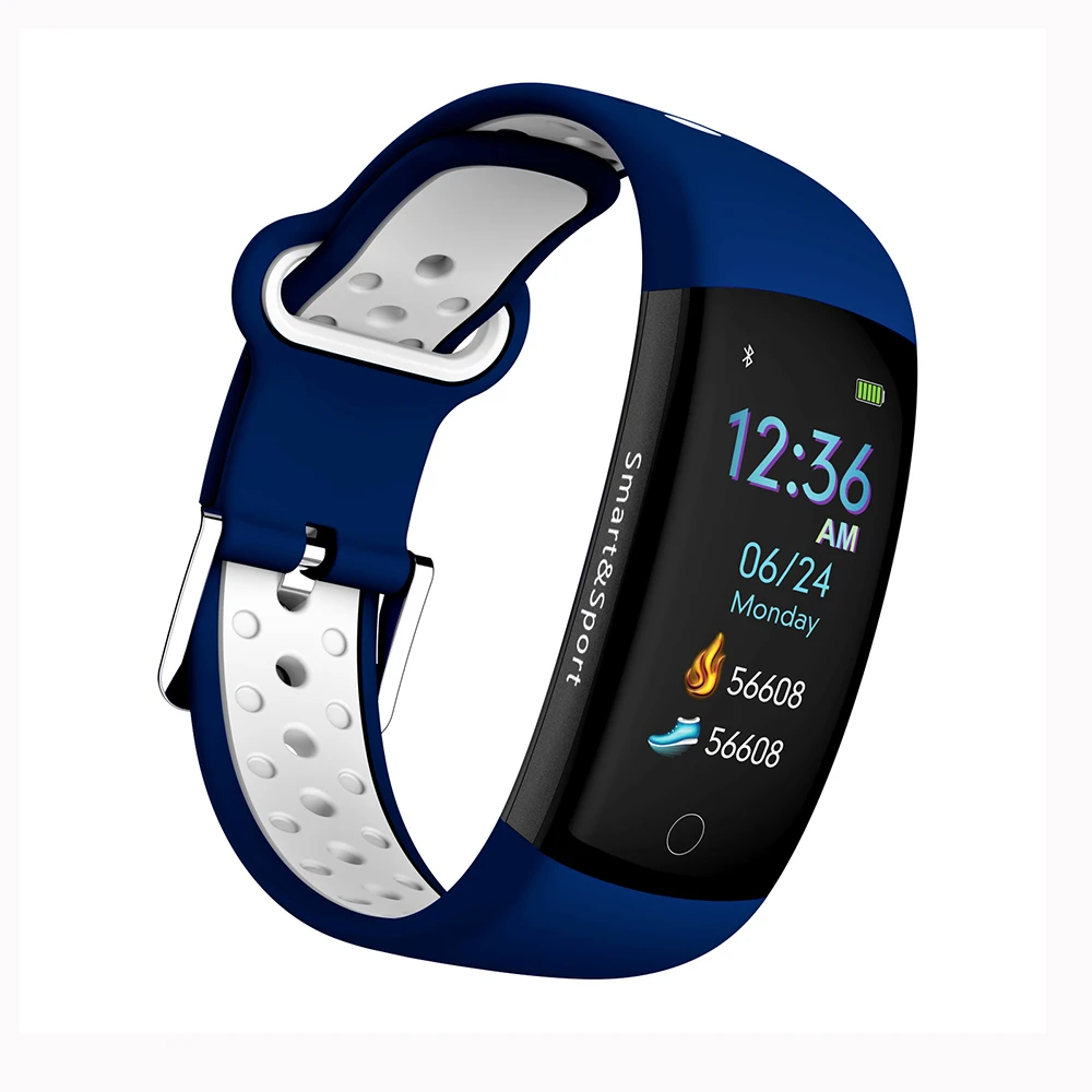 

Q6S Full Touch Smartwatch, Heart Rate, Blood Pressure and Sleep Monitoring Smart Bracelet, Waterproof and Dynamic 3D Colors