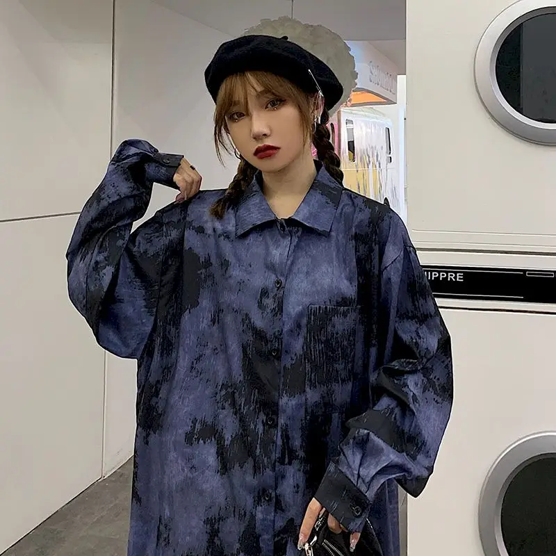 

shirt men and women 2020 summer new street personality tie-dye sunscreen long-sleeved Harajuku style retro loose jacket