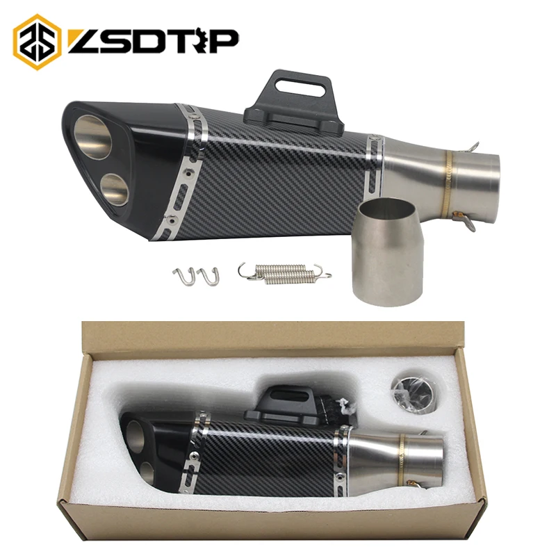 Выхлопная труба ZSDTRP для мотоцикла глушитель Kawasaki AK Yoshimura R11 Moto Z800 R3 GSXR750 GSXR600 без