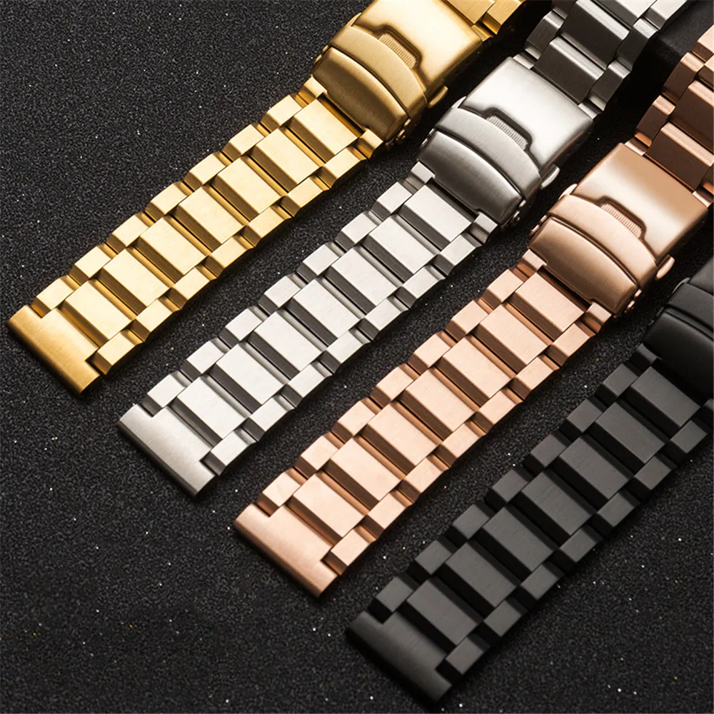 18mm 19mm 20mm 21mm 22mm 23mm 24mm 25mm Quick Release Watchband Stainless Steel Bracelet Metal Wrist Belt Band Strap Accessories