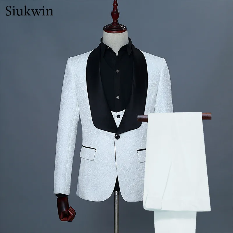 Костюм Veste Homme Классический Мужской дизайнерский белый костюм-тройка костюм