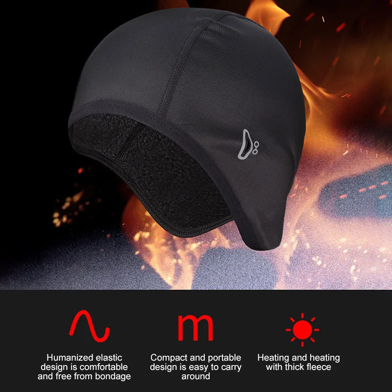 Теплые флисовые велосипедные колпачки зимние Термальность шапочки Road защита от