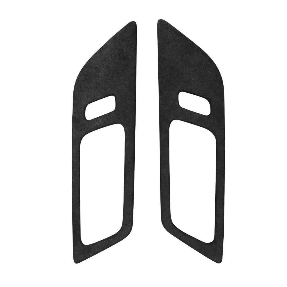 

2Pcs Door Handle Panel Sticker Solid Color Anti-scratch Soft Suede material Car Interior for Ford Mustang 2015-2019 Left Drive
