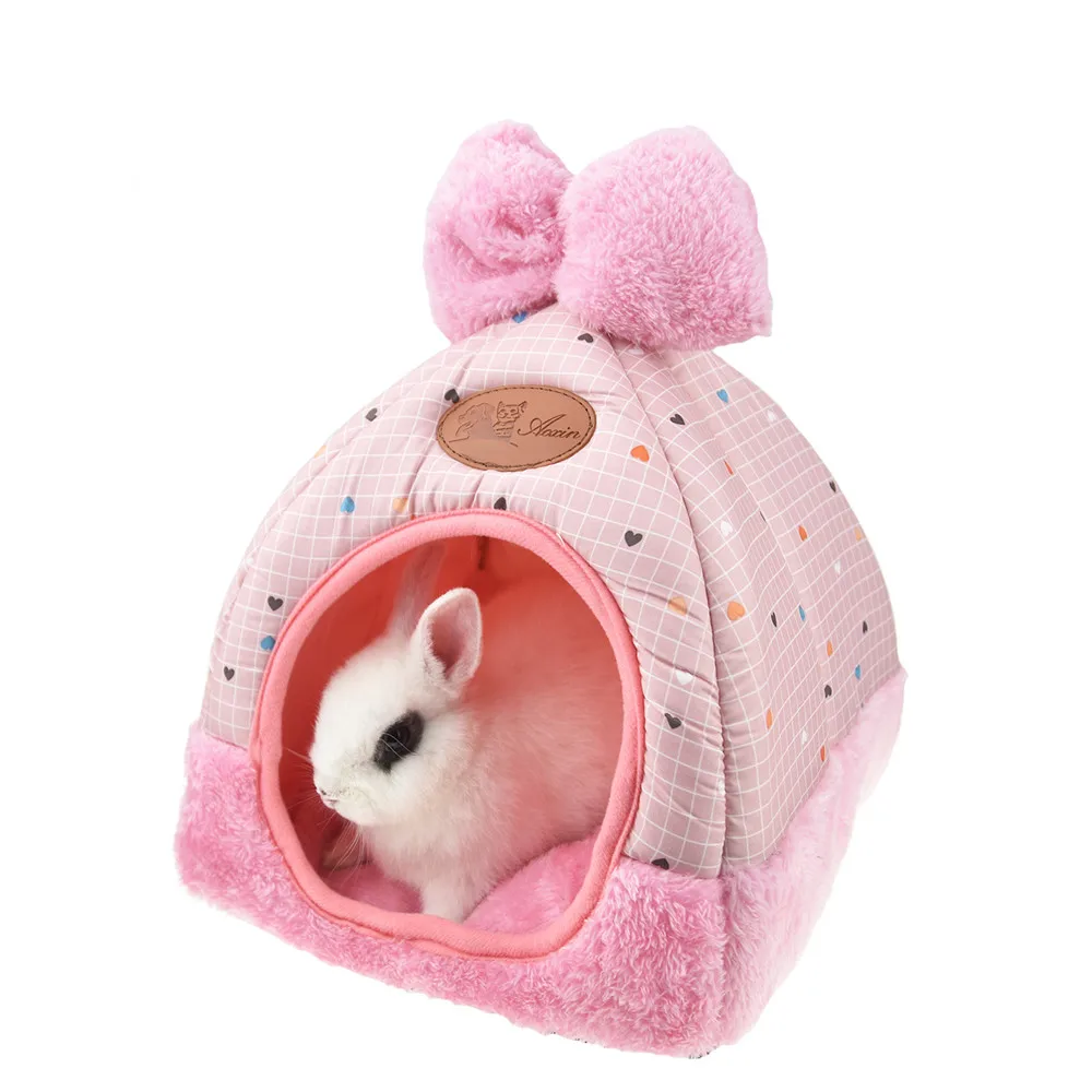 Кролика Гвинея свинка хомяк дом кровать с милым маленьким для питомцев зимний