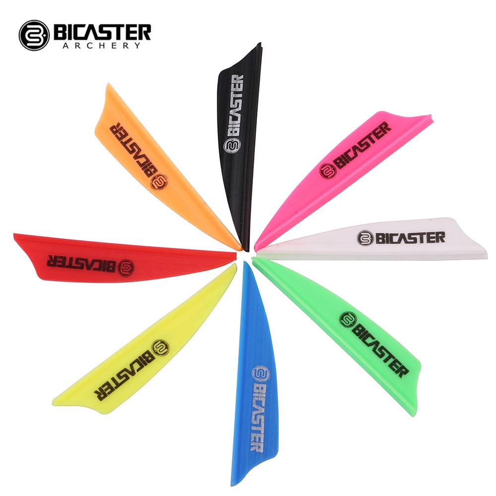 Стрелы для стрельбы из лука Bicaster 100 шт. пластиковые стрелы Fletch с лопастями 1 75