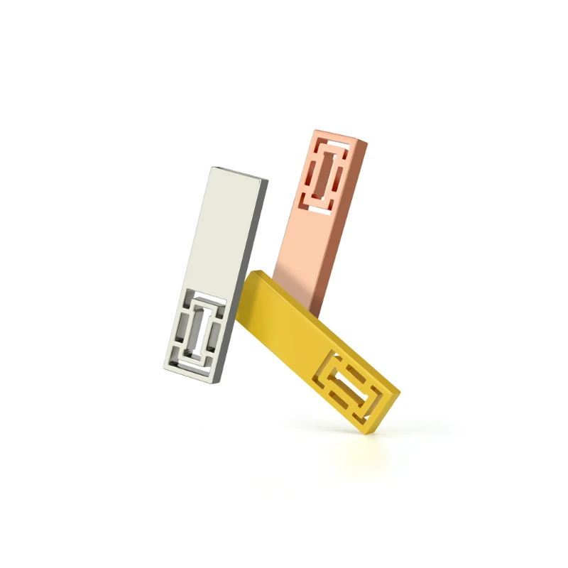 Пользовательский логотип компании металлический полый художественный зажим для