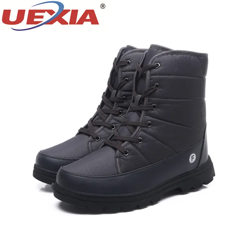 UEXIA теплые зимние ботинки унисекс на меху Мягкие Водонепроницаемые