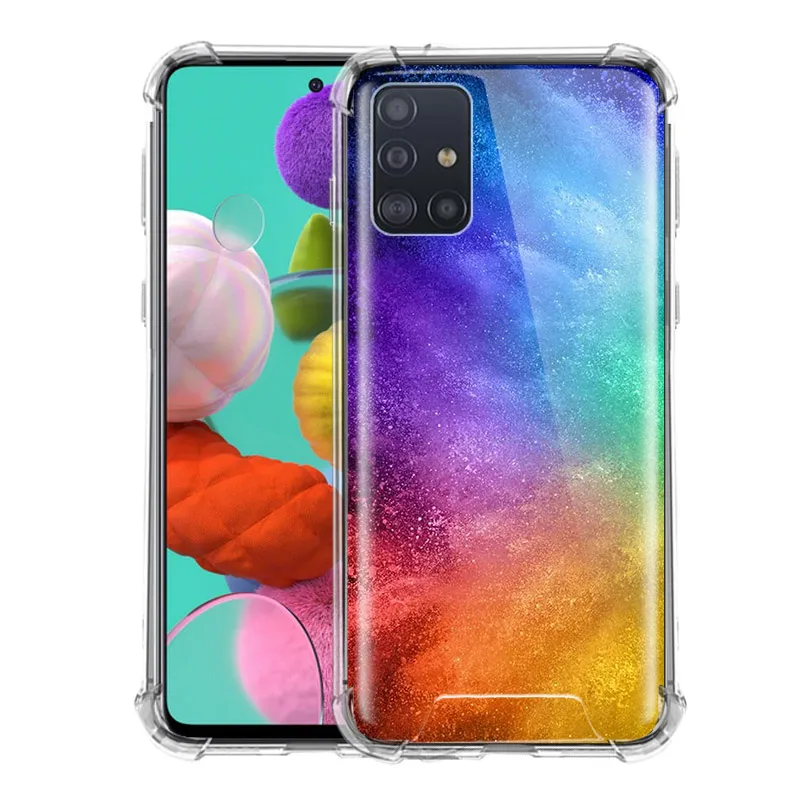 

Airbag Case for Samsung Galaxy A51 A71 M31 A42 5G A21s A41 M51 A31 M31s Cover Phone Back Shell Capa Beautiful Colorful Rainbow