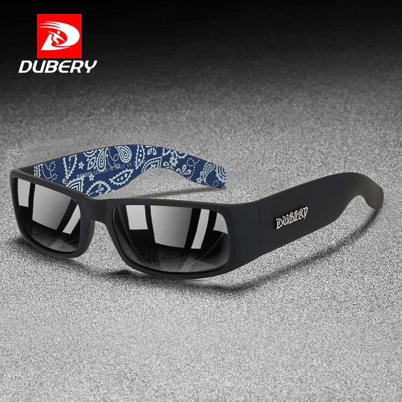 

DUBERY 2021 New Rectangle Polarized Sunglasses Men High quality Matte Sport Sun Glasses Mirror Shades Luxury Pattern Designer UV
