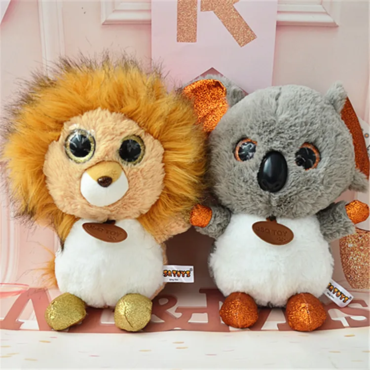

Cute Kawaii Big-eyed Animal Series Forest Animal Plush Toy Doll Lion Elephant Deer Children's Rag Doll Christmas Birthday Gift