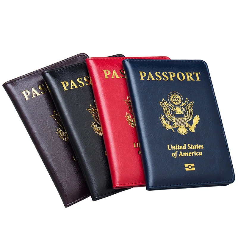 usa passport cover pink women cute america emblem travel passport holder sim girls soft pu leather passport case free global shipping