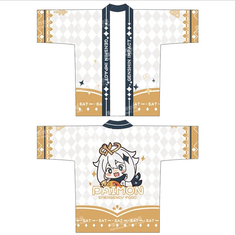 

Paimon Kimono Style High Quality Knitting Popular Anime Genshin Impact Cosplay Roles Plus Thick Velvet Adult Clothing Bathrobe