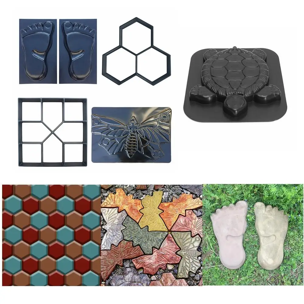 DIY брусчатка кирпич камень дорога бетон форма сад путь производитель плесень