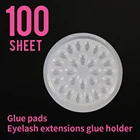 Пластиковый держатель для клея для ресниц GLAMLASH, клейкая прокладка, клейкий поддон для наращивания ресниц, подушечка в форме цветка, инструмент для макияжа