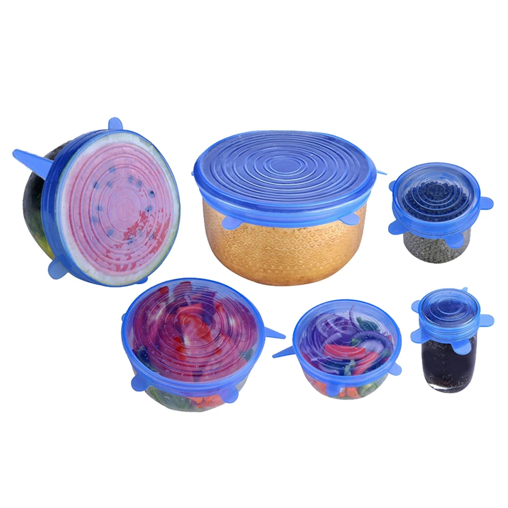 12 шт Силиконовые эластичные крышки УНИВЕРСАЛЬНЫЕ СИЛИКОНОВЫЕ пищевые