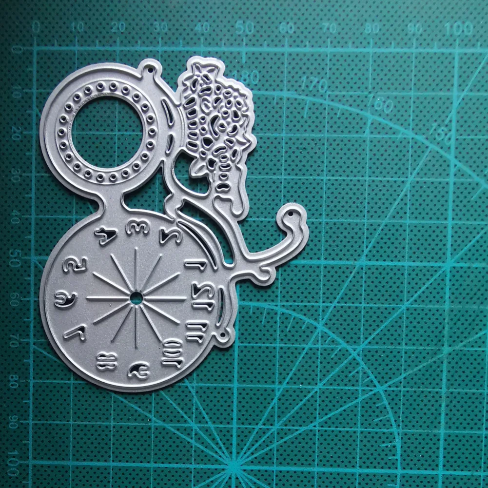 Часы с номерами металлические формы для резки сделай сам трафарет украшения