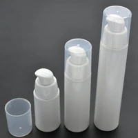 10pcs 15ml 30ml 50ml empty plastic lotion sub bottling with pp vacuum pump serum bottles refillable cream airless bottle