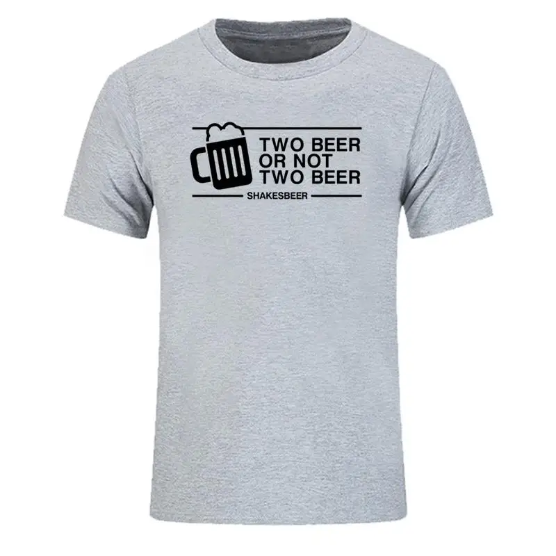 

Мужская футболка с коротким рукавом, забавная Повседневная хлопковая тенниска с принтом «два пива или два пива», модный дизайн для паба, бар...