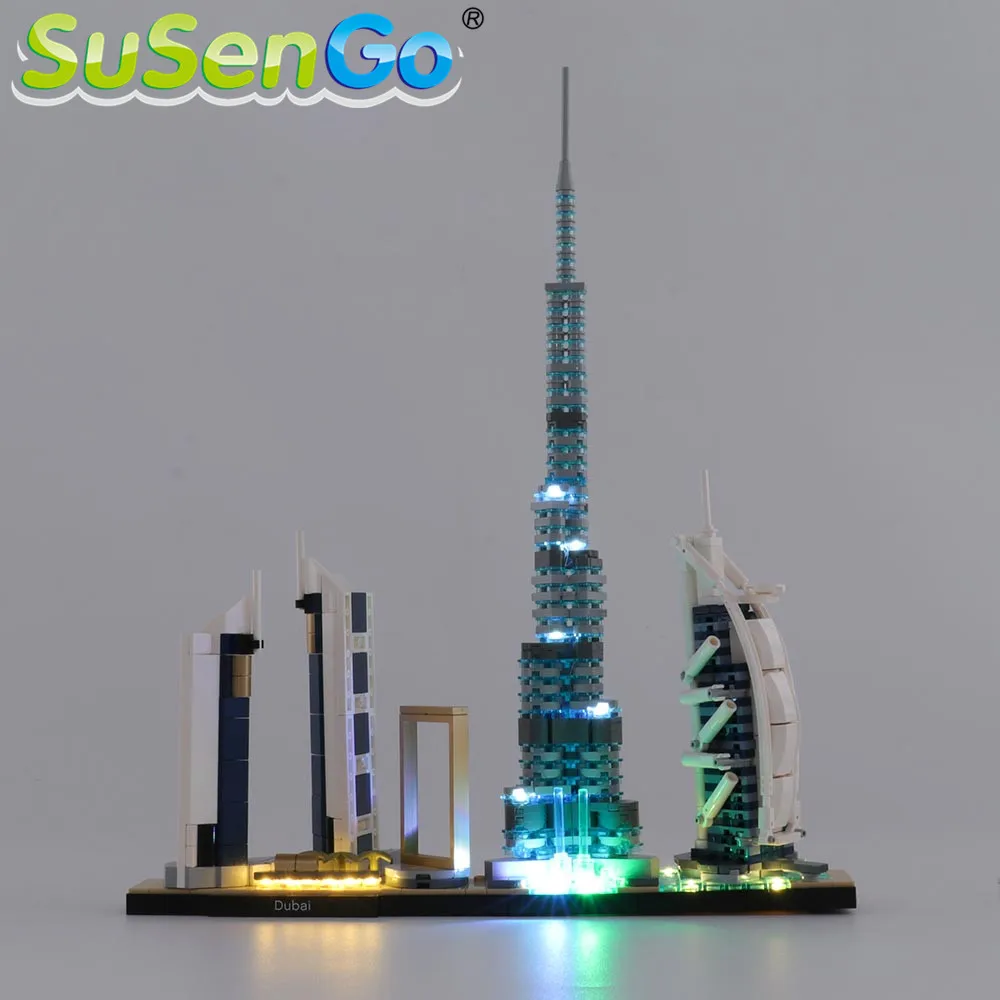 SuSenGo светодиодный светильник комплект для 21052 Архитектура Дубай сбор модель не
