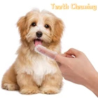 Мягкая собака Зубная щётка для чистки зубов на указательном пальце с Чехол ПЭТ палец кисти, кошки, собаки, чистка зубов неприятного запаха изо рта, уход за зубами