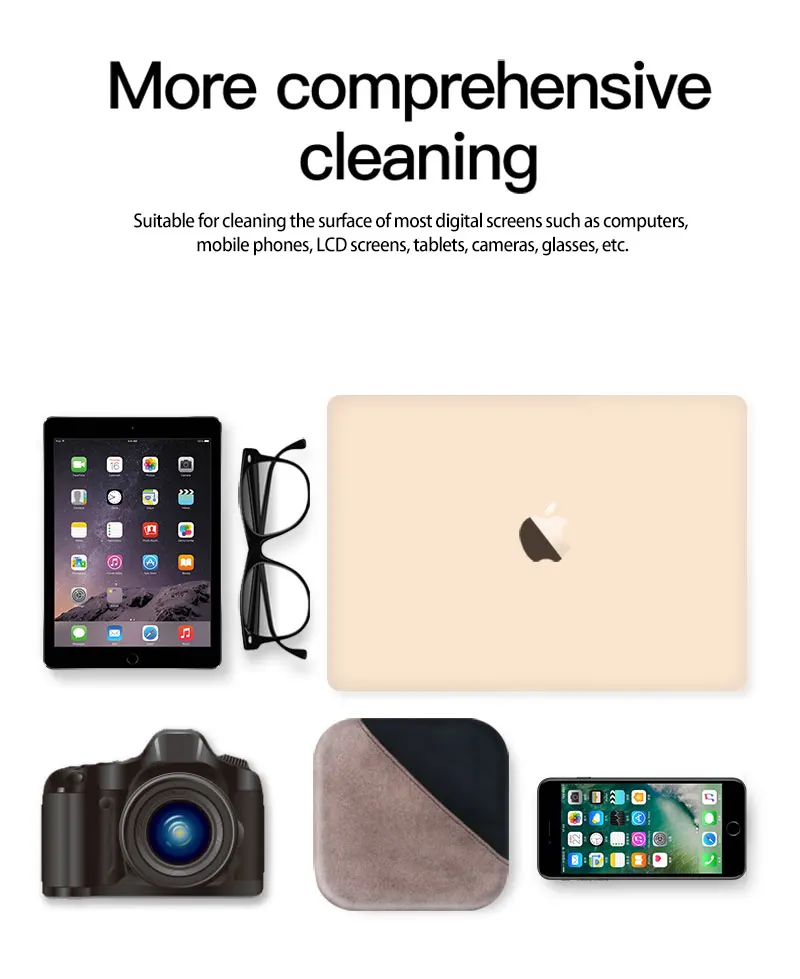 

Suitable For Mobile Phone Laptop TV Screen Cleaning Fiber Wipes To Wipe Decontaminate Fingerprints The Screen Cleaning Kit