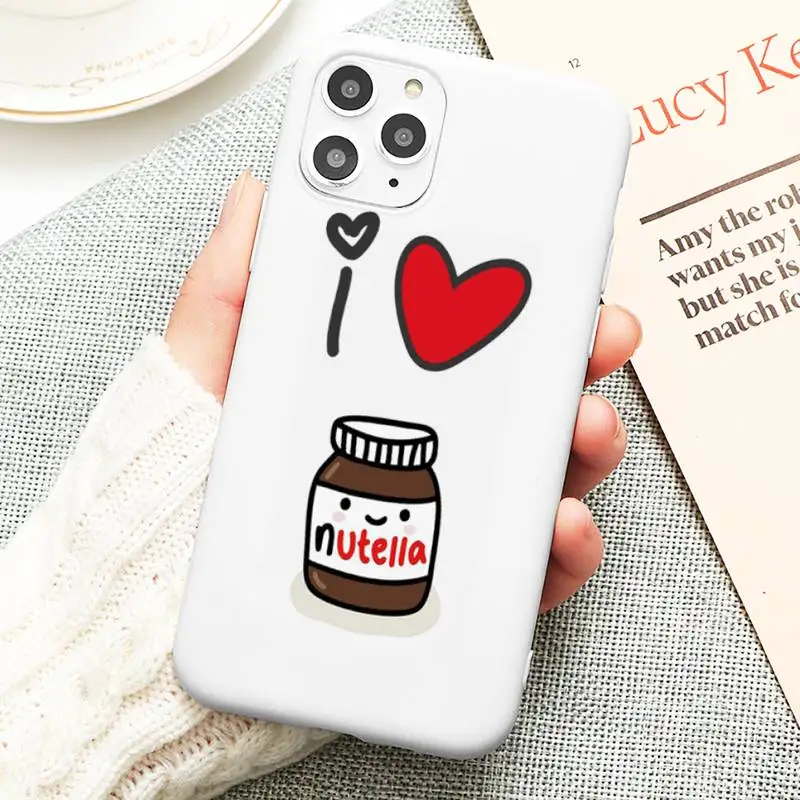 Шоколадный чехол nutella для телефона iphone 13 12 11 Pro Max X XS XR мягкий карамельного цвета