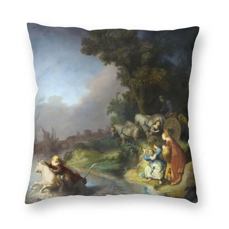 

Famous Artist Rembrandt Van Rijn Throw Pillow Case Home Decor The Abduction of Europa Cushion Cover 45x45 Pillowcover for Sofa