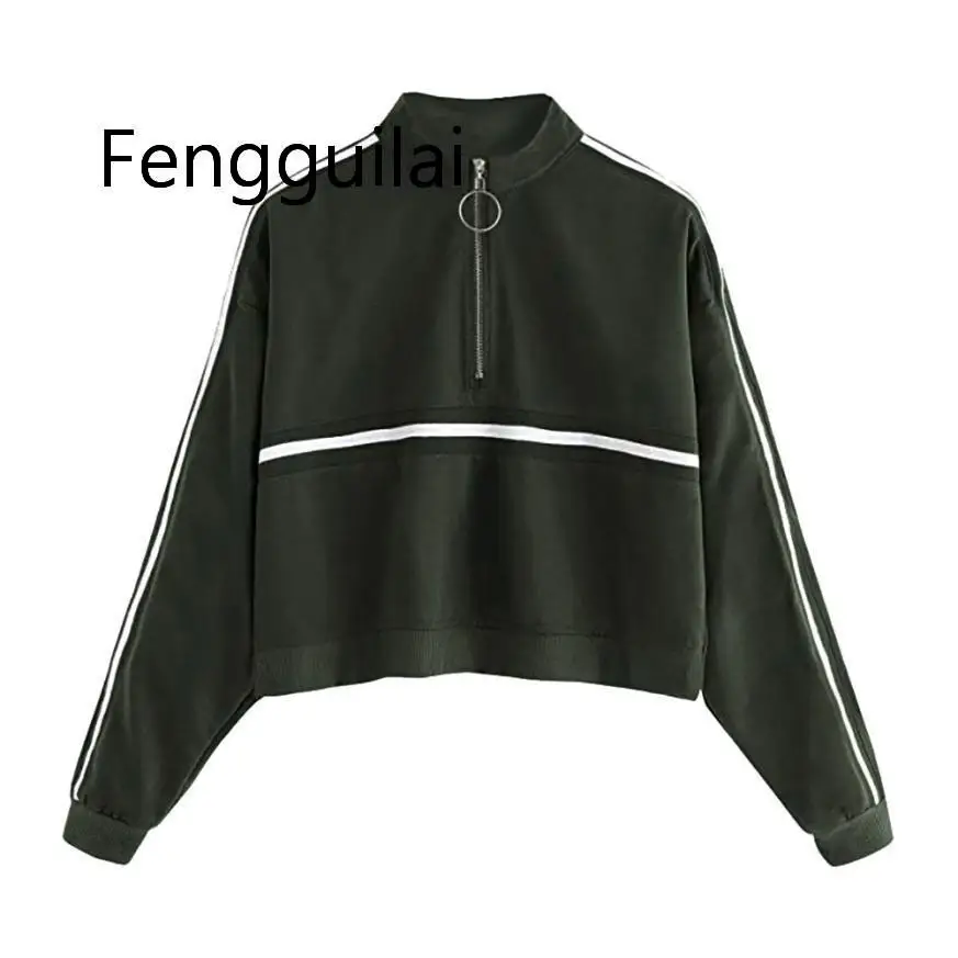 

2019 FENGGUILAI Female Sweatshirts Fashion Casual Womens Long Sleeve Jumper Pullover Strapless Sweatshirt Tops Girl