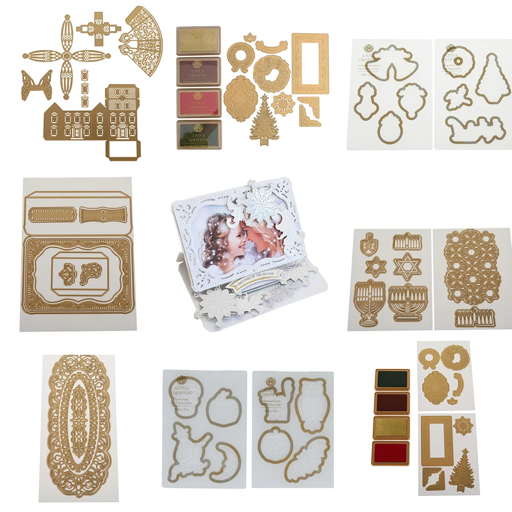 

3D Christmas Ornament Photo Card Easel Metal Cutting Die Scrapbook Embossed Paper Card Album Craft Template Cut Die Stencils New