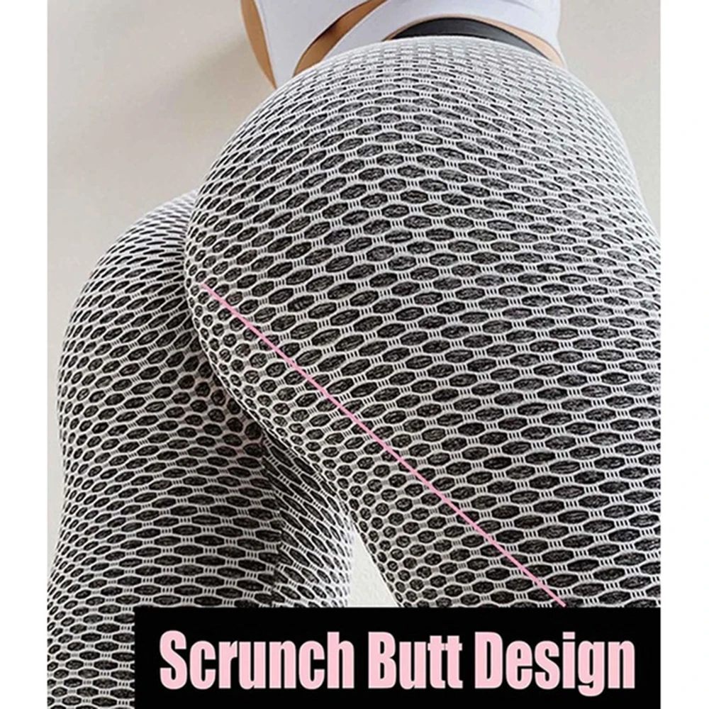 

KIWI RATA Women's Ruched Butt Lifting Yoga Pants High Waist Tummy Control Push Up Workout Leggings Textured Booty Tights